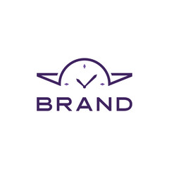 minimalist watch logo, simple watch