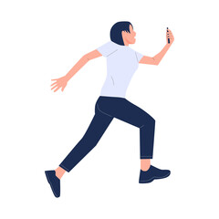 Fototapeta na wymiar vector illustration of a jumping person character