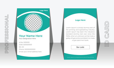 Modern minimalist corporate id card template. Creative id card design for your company employee or yourself.