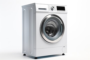 modern Washing Machine isolated on White Background - obrazy, fototapety, plakaty
