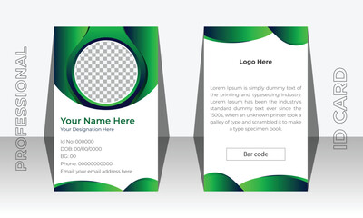 Modern minimalist corporate id card template. Creative id card design for your company employee or yourself.