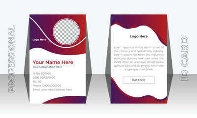 Modern minimalist corporate id card template Professional Identity Card Template Vector for Employee and Others