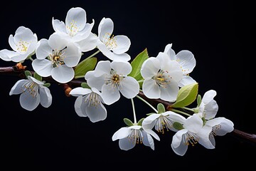 Fototapeta na wymiar white blossom isolated background