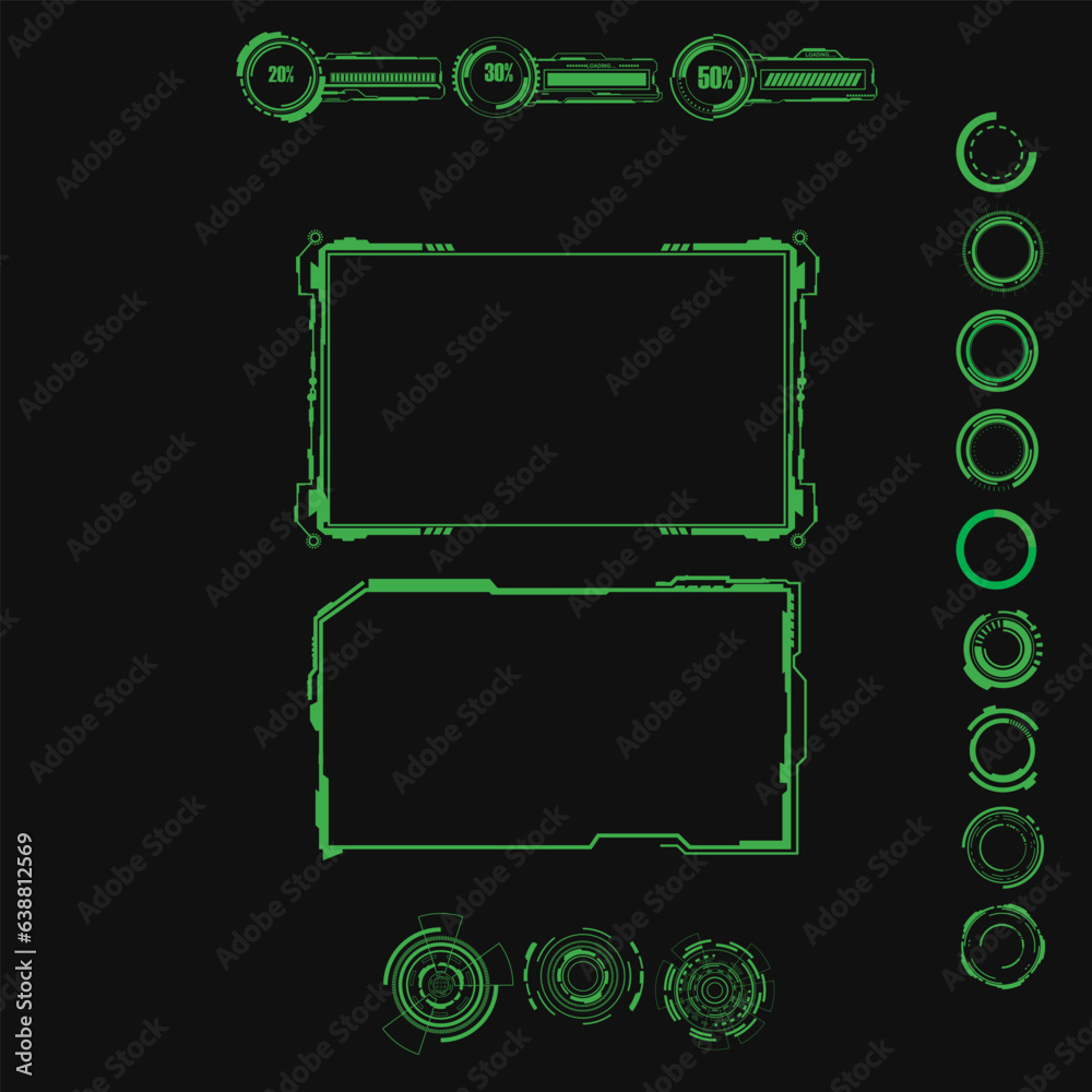 Wall mural abstract technology futuristic concept hud interface hologram elements of digital data and circle