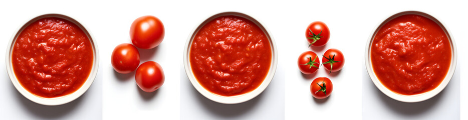 tomatoes and tomato sauce  - obrazy, fototapety, plakaty