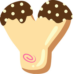 Chocolate Cake Alphabet Y