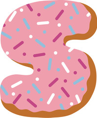 Donut Font Letter S