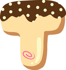 Chocolate Cake Alphabet T