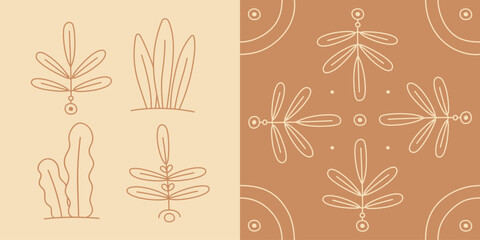 Leafs etno style print minimal