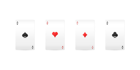 Simple ace card on isolated background, Vector illustration