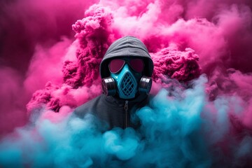 Person in mask. Ai generated.