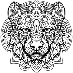 Coloring Page - Malbuch Hunde