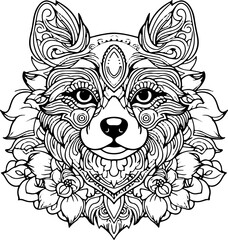 Coloring Page - Malbuch Hunde