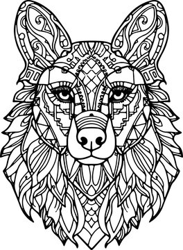 Coloring Page - Malbuch Hunde
