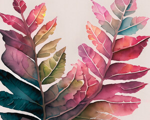 Abstract  background with colorful leaves