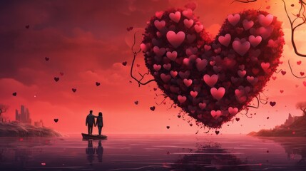 Dive into the essence of love and romance on Valentine's Day for background image.