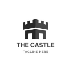 Fototapeta premium CASTLE LOGO CONCEPT IN FLAT DESIGN