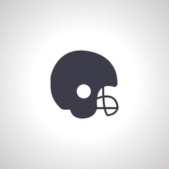 Rugby helmet isolated icon, American football helmet icon