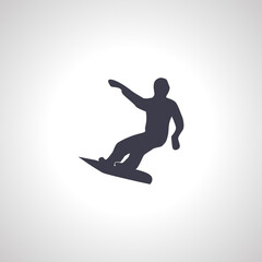 Fototapeta na wymiar Snowboarder Silhouette. snowboarding isolated icon.