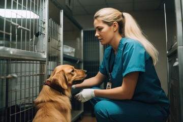 shot of a veterinarian devloping vaccines for the animals in her care