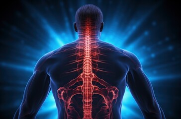 Back Pain Discomfort from Strain or Injury - obrazy, fototapety, plakaty