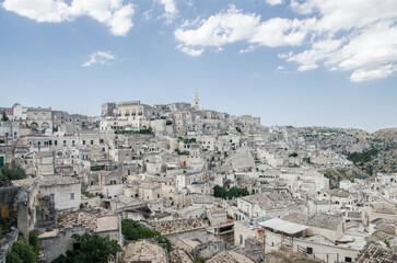 Fototapeta na wymiar Matera Basilicata old town panorama stock photo