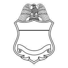 vector illustration of Security Police badge, Vector of sheriff badge		
