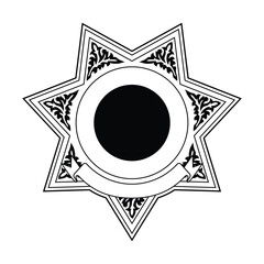 vector illustration of Security Police badge, Vector of sheriff badge		
