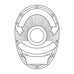 vector illustration of Security Police badge, Vector of sheriff badge		
