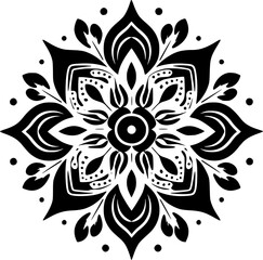 Mandala - Minimalist and Flat Logo - Vector illustration