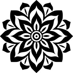 Mandala | Minimalist and Simple Silhouette - Vector illustration