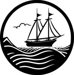 Nautical - High Quality Vector Logo - Vector illustration ideal for T-shirt graphic