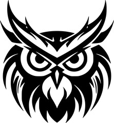 Obraz premium Owl - Minimalist and Flat Logo - Vector illustration