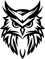 Owl | Minimalist and Simple Silhouette - Vector illustration