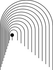 Abstract Geometric Arch Vector