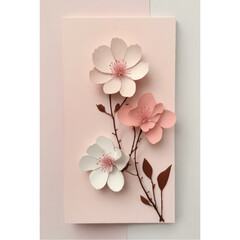 flower, floral, flowers, pink, card, spring, nature, design, decoration, art, blossom, frame, beauty,creation, AI