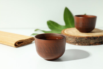 Cozy and tasty hot drink concept - asian tea