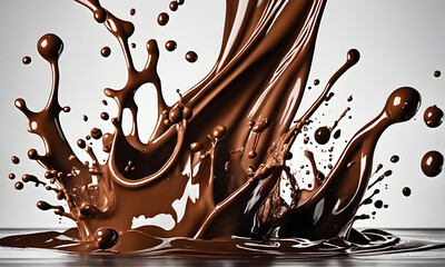 chocolate chips explosion concept chocolate splash liquid chocolate texture