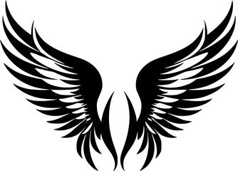 Obraz premium Angel Wings | Minimalist and Simple Silhouette - Vector illustration