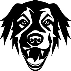 Dog - Black and White Isolated Icon - Vector illustration