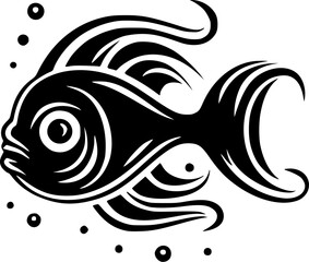 Fish | Minimalist and Simple Silhouette - Vector illustration