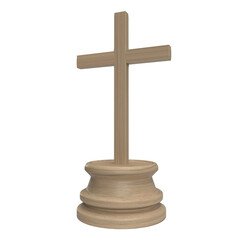 The cross  for religion concept 3d rendering