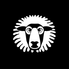 Sheep | Black and White Vector illustration