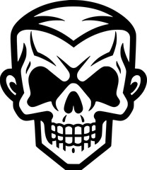 Skull | Minimalist and Simple Silhouette - Vector illustration