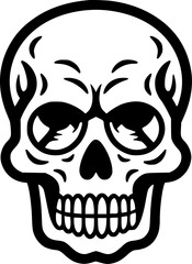 Skull | Black and White Vector illustration