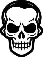 Obraz premium Skull - Black and White Isolated Icon - Vector illustration