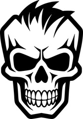 Fototapeta premium Skull | Minimalist and Simple Silhouette - Vector illustration