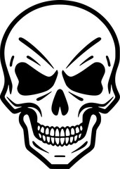 Fototapeta premium Skull | Minimalist and Simple Silhouette - Vector illustration