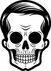 Skull | Black and White Vector illustration