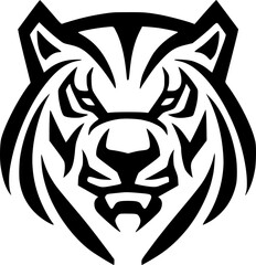 Tiger | Minimalist and Simple Silhouette - Vector illustration